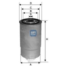 UFI Üzemanyagszűrő UFI 24.H2O.05 üzemanyagszűrő