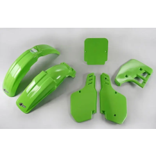 UFO műanyag szett zöld - Kawasaki KX125 UFO Vázak, idomok, kiegészítők Idomok, burkolat elemek egyéb motorkerékpár alkatrész