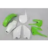 UFO Restyled műanyag szett OEM szín (2013) zöld/fehér Kawasaki KX85 UFO Kategorizálatlan termékek