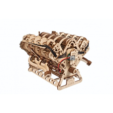 Ugears 3D fa mechanikus puzzle V8 motor puzzle, kirakós