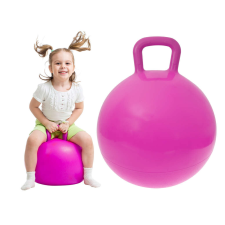  Ugráló labda fogantyúval 45 cm - Rózsaszín kerti játék