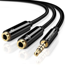 uGreen 30620 audio kábel 0,15 M 3.5mm 2 x 3.5mm Fekete kábel és adapter
