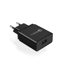 uGreen adapter CD122, 18W, QC 3.0, USB (fekete) mobiltelefon kellék