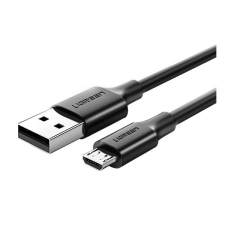 uGreen adatkábel (USB - microUSB, 2.4A, gyorstöltő, 300cm) FEKETE kábel és adapter