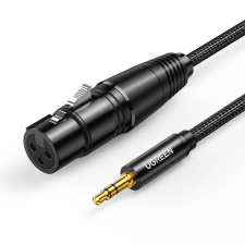 uGreen AV182 XLR audio kábel 3.5mm AUX, 1m (fekete) kábel és adapter