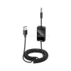 uGreen bluetooth audió adapter (v5.4, 3.5mm jack, TX/RX funkció, spirál kábel) FEKETE (UGREEN_45236)