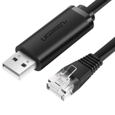 uGreen CM204 konzol kábel USB - RJ45 hálózati eszközökhöz, 1,5m (fekete) kábel és adapter