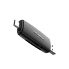 uGreen CM304 2az1-ben USB-A és USB-C csatlakozós kártyaolvasó fekete (80191) (ugreen80191)