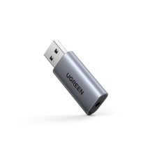 uGreen CM383, USB-AUX mini jack, 3.5mm, adapter, szürke (80864) (UG80864) kábel és adapter