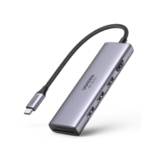 uGreen CM511 5 az 1-ben adapter USB-C hub 3 porthoz USB3.0, HDMI, TF, SD, szürke (60383) (UG60383) hub és switch