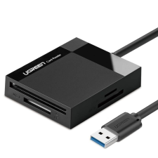 uGreen CR125 4 az 1-ben USB 3.0 kártyaolvasó 0.5m, fekete (30333B) (30333B) kártyaolvasó