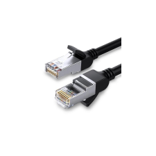uGreen hálózati kábel fém csatlakozókkal, Ethernet RJ45, Cat.6, UTP, 10m (fekete) kábel és adapter