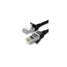 uGreen hálózati kábel fém csatlakozókkal, Ethernet RJ45, Cat.6, UTP, 10m (fekete) kábel és adapter