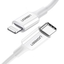 uGreen kábel MFI USB type-c - Lightning 3A kábel 0,5 m fehér (US171) mobiltelefon kellék