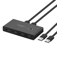 uGreen KVM USB kapcsoló 2x4 USB 2.0 (fekete) kábel és adapter