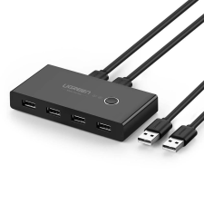 uGreen KVM USB kapcsoló 2x4 USB 3.0 fekete (30768) (UG30768) kábel és adapter