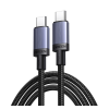 uGreen L528 adatkábel (Type-C - Type-C, 240W, PD gyorstöltő 3.0, 200cm) SÖTÉTSZÜRKE
