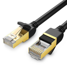 uGreen NW107 Ethernet RJ45 hálózati kábel, Cat.7, STP, 5m (fekete) kábel és adapter