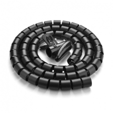 uGreen Spiral Tube kábel organizátor 3m, fekete kábel és adapter