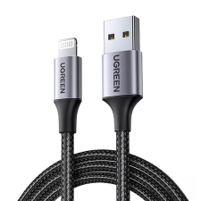 uGreen US199 USB-A - Lightning kábel MFi 2.4A 1.5m - fekete kábel és adapter