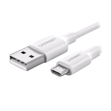 uGreen US289 USB-A apa - Micro USB-B apa 2.0 Adat és töltőkábel - Fehér (1.5m) kábel és adapter