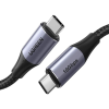 uGreen US355 USB-C -USB-C kábel, 3.1 Gen.2, PD, 5A, 100W, 4K, 10Gbps, 1m, fekete (80150) (UG80150)