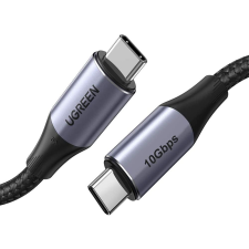 uGreen US355 USB-C -USB-C kábel, 3.1 Gen.2, PD, 5A, 100W, 4K, 10Gbps, 1m, fekete (80150) (UG80150) kábel és adapter