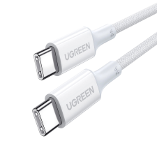 uGreen US557 USB-C / USB-C PD kábel 100W 1m - fehér kábel és adapter