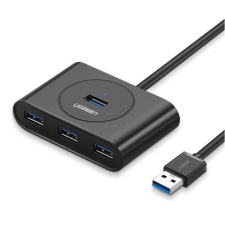 uGreen USB 4 az 1-ben USB 3.0 hub 0,5 m fekete (20290) kábel és adapter