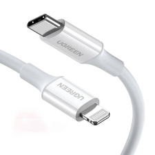 uGreen USB-C Lightning kábel UGREEN US171, 3A, 0,25m (fehér) kábel és adapter