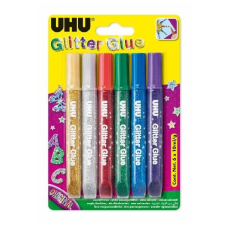UHU Glitter Glue 6 x 10 ml Original ragasztó