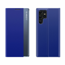 Új alvótok Samsung Galaxy S24 FE készülékhez kihajtható és állvánnyal - kék tok és táska