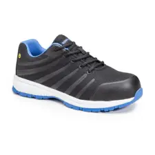  ÚJ! GALAXITE S1P SRC ESD FEKETE/KÉK SPORT VÉDŐCIPŐ_42 munkavédelmi cipő