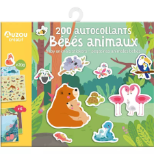 Újrahasználható matricázó készlet, Bébi állatok Auzou matrica