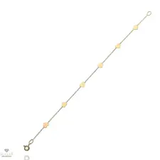 Újvilág Kollekció Arany szív karlánc 18 cm - 07S118-41 karkötő
