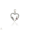 Újvilág Kollekció Ezüst szív cicával medál - 09139-48