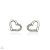 Újvilág Kollekció Ezüst szív fülbevaló - 02107-80