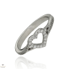 Újvilág Kollekció Ezüst szív gyűrű 49-es méret - 01101-59-49