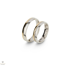 Újvilág Kollekció Fehér arany férfi karikagyűrű 60-as méret - A626/60-DB gyűrű