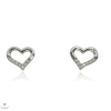 Újvilág Kollekció Fehér arany szív fülbevaló - B51469