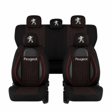  Üléshuzat készlet univerzális Racing fekete Peugeot ülésbetét, üléshuzat