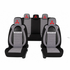  Üléshuzat készlet Univerzális Racing, Szürke-Fekete Mitsubishi-val testreszabott ülésbetét, üléshuzat