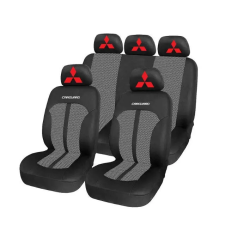  Üléshuzat univerzális Premium Carguard Personalizate cu Mitsubishi – Fekete/Szürke ülésbetét, üléshuzat