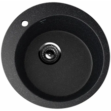  Ulgran U-405-308 Gránit Mosogatótálca - Egymedencés, Kerek, Szemcsés Fekete mosogatótálca