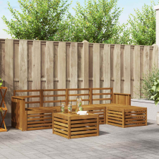  Ülőgarnitúrák 6 pcs Természetes Tömör Akácfa bútor