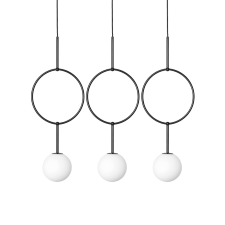 UMMO Lighting Isuulla  fekete-fehér függesztett lámpa (UMM-ISC322P0) G9 3 izzós IP20 világítás