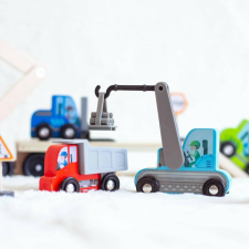 UMU Toys Építőipari járműkészlet, UMU Toys autópálya és játékautó