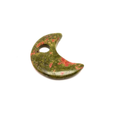 Unakit medál átfúrt félhold 30mm medál