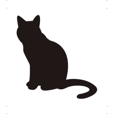  Unatkozó macska autó matrica fekete #495 matrica