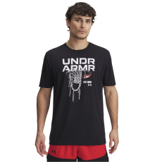 Under Armour M 60/40s Hoops Net Ss T-Shirt 1390188001 Férfi Fekete S